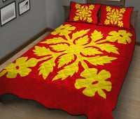 Hawaiian Quilt Bed Set Royal Pattern - Royal - B2 Style - Polynesian Pride