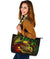 Samoa Leather Tote Bag - Reggae Shark Polynesian Tattoo - Polynesian Pride