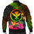 Polynesian Hawaii Kanaka Maoli Polynesian Personalised Men's Bomber Jacket - Hibiscus and Banana Leaves - Polynesian Pride