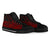 Chuuk State High Top Shoes - Red Color Symmetry Style - Polynesian Pride