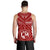 Tonga Personalised Men's Tank Top - Tonga Seal With Polynesian Tattoo Style (Red) - Polynesian Pride