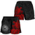 American Samoa Polynesian Shorts (Women) - Polynesian Turtle (Full Red) - Polynesian Pride