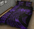 Hawaii Map Kanaka Polynesian Hula Girl Quilt Bed Set - Purple - Polynesian Pride