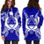 Pohnpei Polynesian Hoodie Dress Map Blue - Polynesian Pride