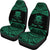 Tuvalu Polynesian Custom Personalised Car Seat Covers - Pride Green Version - Polynesian Pride