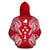 Kosrae Polynesian ll Over Hoodie Map Red White - Polynesian Pride