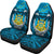 Tuvalu Car Seat Covers - Tuvalu Flag Coat Of Arms Coconut - A02 Universal Fit Blue - Polynesian Pride