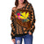 Hawaii Kanaka Maoli Off Shoulder Sweater - Polynesian Hook And Hibiscus - Polynesian Pride