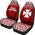 Wallis And Futuna Car Seat Covers - Wallis And Futuna Coat Of Arms Polynesian Tattoo Fog Red - Polynesian Pride