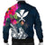 Hawaii Men's Bomber Jacket - Polynesian Hibiscus with Summer Vibes - Polynesian Pride