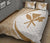 Hawaii Kanaka Polynesian Quilt Bed Set - Circle Style Gold And White - Polynesian Pride