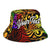 Fiji Custom Personalised Bucket Hat - Rainbow Polynesian Pattern Crest - Polynesian Pride