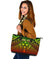 Polynesian Kosrae Personalised Leather Tote Bag - Reggae Vintage Polynesian Patterns - Polynesian Pride