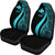 Papua New Guinea Car Seat Covers - Turquoise Polynesian Tentacle Tribal Pattern - Polynesian Pride