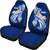 Guam Car Seat Covers - Guam Seal Polynesian Patterns Plumeria (Blue) - Polynesian Pride