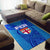 Blue Area Rug Fiji Rugby Polynesian Waves Style - Polynesian Pride