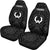 Pohnpei Car Seat Covers - Pohnpei Seal With Polynesian Tattoo Style ( Black) - Polynesian Pride