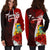 Tuvalu Polynesian Hoodie Dress - Coat Of Arm With Hibiscus - Polynesian Pride