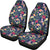 Hawaii Tropical Hibiscus Red And Plumeria White Car Seat Cover Universal Fit Black - Polynesian Pride