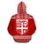 Fiji Tapa All Over Hoodie Red and White Version - Polynesian Pride