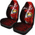 Nauru Polynesian Custom Personalised Car Seat Covers - Coat Of Arm With Hibiscus - Polynesian Pride