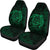 Hawaii Car Seat Covers - Hawaii Turtle Map Hibiscus Poly Green Universal Fit Green - Polynesian Pride