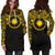 Marshall Islands Women Hoodie Dress - Marshall Islands Coat Of Arms Polynesian Gold Black - Polynesian Pride