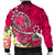 Hawaii Men's Bomber Jacket - Turtle Plumeria Polynesian Tattoo Pink Color - Polynesian Pride