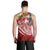 Polynesian American Samoa Men's Tank Top - Summer Plumeria (Red) - Polynesian Pride