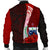 Samoa Polynesian Men's Bomber Jacket - Coat Of Arm With Hibiscus - Polynesian Pride