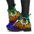 Pohnpei Leather Boots - Rainbow Polynesian Pattern - Polynesian Pride