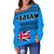 Fijian Women's Off Shoulder Sweater - Tapa Pattern - Polynesian Pride