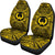 Pohnpei Car Seat Cover - Pohnpei Coat Of Arms Polynesian Gold Black - Polynesian Pride