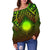 Polynesian Marshall Islands Personalised Off Shoulder Sweater - Reggae Vintage Polynesian Patterns - Polynesian Pride