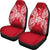 New Caldonia Car Seat Cover - New Caldonia Coat Of Arms Map Red White - Polynesian Pride