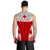 Tonga Polynesian Men's Tank Top - Pattern With Seal Red Version - Polynesian Pride