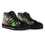 Niue High Top Shoes White - Turtle Plumeria Banana Leaf - Polynesian Pride