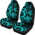 Fiji Polynesian Car Seat Covers - Turquoise Tentacle Turtle Crest - Polynesian Pride