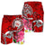 Hawaii Polynesian Men's Shorts - Hawaii Seal With Turtle Plumeria (Red) - Polynesian Pride