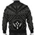 Kosrae Personalised Men's Bomber Jacket - Kosrae Flag In Polynesian Tattoo Style (Black) - Polynesian Pride