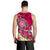 American Samoa Polynesian Men's Tank Top - Turtle Plumeria (Pink) - Polynesian Pride