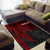 Tahiti Personalised Area Rug - Tahiti Seal In Heartbeat Patterns Style (Red) - Polynesian Pride