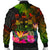 Fiji Polynesian Personalised Men's Bomber Jacket - Hibiscus and Banana Leaves - Polynesian Pride