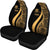 Tuvalu Car Seat Covers - Gold Polynesian Tentacle Tribal Pattern - Polynesian Pride