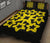 Hawaiian Quilt Bed Set Royal Pattern - Black And Yellow - A1 Style - Polynesian Pride