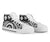 Wallis and Futuna High Top Canvas Shoes - White Tentacle Turtle - Polynesian Pride