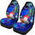 Polynesian Hawaii Car Seat Covers - Humpback Whale with Tropical Flowers (Blue) - Polynesian Pride