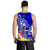 Tonga Custom Personalised Men's Tank Top - Turtle Plumeria (Blue) - Polynesian Pride