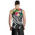 Kosrae Polynesian Men's Tank Top - Summer Plumeria (Black) - Polynesian Pride