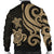 Fiji Polynesian Men Bomber Jacket - Gold Tentacle Turtle - Polynesian Pride